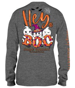 Simply Southern Collection Hey Boo Long Sleeve T-shirt