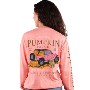 SIMPLY SOUTHERN COLLECTION ADULT HAYRIDE LONG SLEEVE T-SHIRT