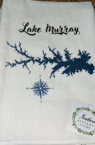 Southern Sisters Home Lake Map Towel