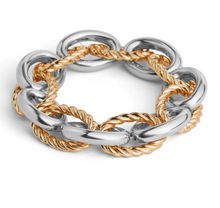 Load image into Gallery viewer, COCO &amp; CARMEN MIXED METAL CHAIN STRETCH BRACELET