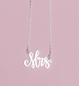 Michelle McDowell Mrs Silver Necklace