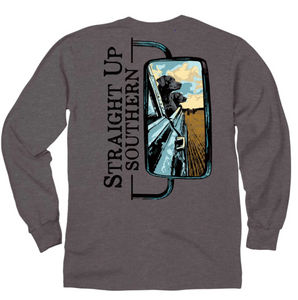 Straight Up Southern Mirror Dogs Long Sleeve T-Shirt