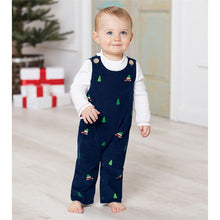 Load image into Gallery viewer, Mud Pie Baby Christmas Navy Corduroy Overall