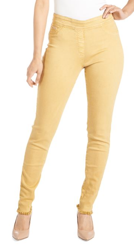 Coco & Carmen OMG Skinny Fringe Bottom Colored - Mustard Pants