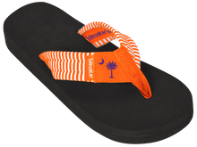 Load image into Gallery viewer, Tidewater Orange Palmetto Stripe Boardwalk Flip Flops