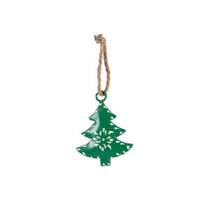 EVERGREEN METAL ORNAMENTS - STAR/TREE