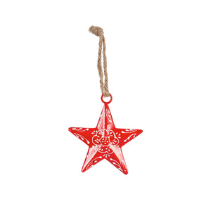 EVERGREEN METAL ORNAMENTS - STAR/TREE