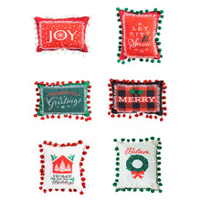 Load image into Gallery viewer, EVERGREEN ASSORTED HOLIDAY SENTIMENT MINI PILLOWS