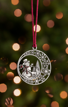 Load image into Gallery viewer, EVERGREEN PEWTER SNOWMAN ORNAMENT