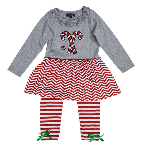 SIMPLY SOUTHERN COLLECTION TODDLER SET - CANDY CANE