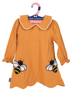 Simply Southern Collection Toddler Bee Embroidered Dress