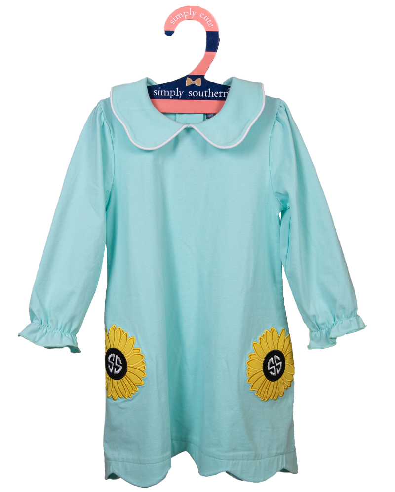 Simply Southern Collection Toddler Sunflower Embroidered Dress