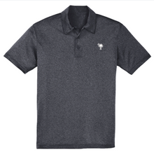 Load image into Gallery viewer, Palmetto Shirt Company Palmetto Tree Embroidery Performance Polo-Heather Graphite