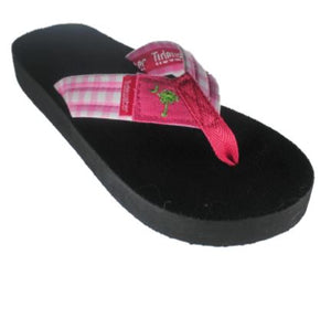 Tidewater Pink Plaid Palmetto Sandals