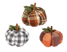 Load image into Gallery viewer, Evergreen Assorted Plush Pumpkins Table Décor