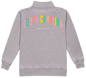 SIMPLY SOUTHERN COLLECTION SC STATE QUATER ZIP PULLOVER