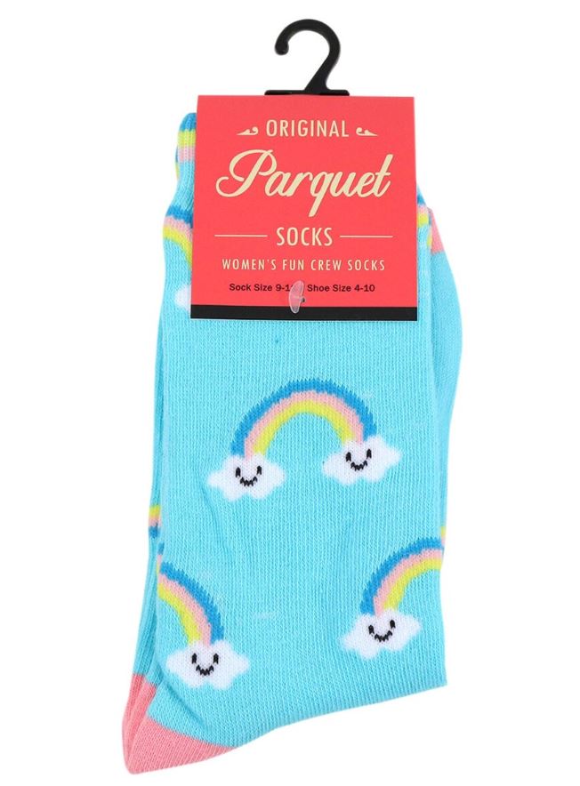 Parquet Ladies Rainbow Crew Socks