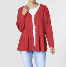 Load image into Gallery viewer, COCO &amp; CARMEN RED BAILEY OVERSIZED TOP