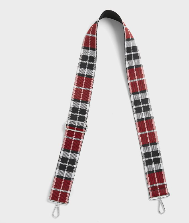 COCO & CARMEN SANTANA STRAP - RED/BLACK/WHITE CHECK