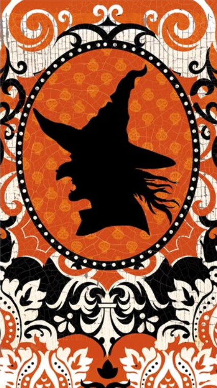 EVERGREEN SPOOKY WITCH SILHOUETTE PAPER GUEST TOWEL