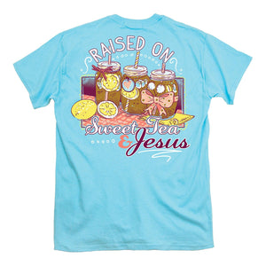 ITS A GIRL THING SWEET TEA AND JESUS SHORT SLEEVE T-SHIRT