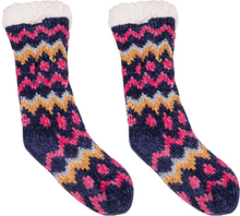 Load image into Gallery viewer, SIMPLY SOUTHERN COLLECTION CHEVRON CAMPER SOCKS