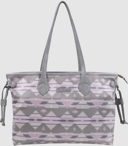 SIMPLY SOUTHERN COLLECTION LEATHER TOTE - AZTEC