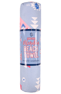 SIMPLY SOUTHERN  COLLECTION SAND FREE BEACH TOWELS