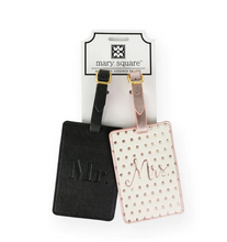 Load image into Gallery viewer, MARY SQUARE LUGGAGE TAG MR. &amp; MRS. SET
