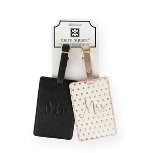 MARY SQUARE LUGGAGE TAG MR. & MRS. SET