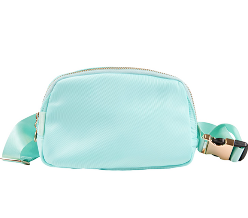 SIMPLY SOUTHERN COLLECTION SOLID PREP BELTED BAG - SEAFOAM