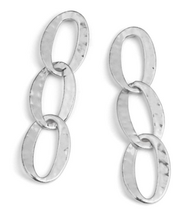 Coco & Carmen Silver Link Dangle Earrings