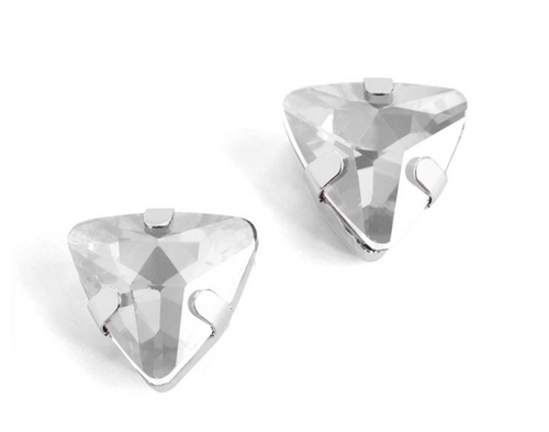 WHISPERS TRIANGLE JEWEL STUD - CLEAR