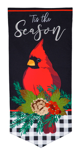 Evergreen Tis the Season Cardinal Everlasting Impressions Textile Décor