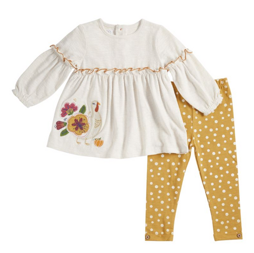 Mud Pie 2021 Collection Turkey Tunic & Legging Set