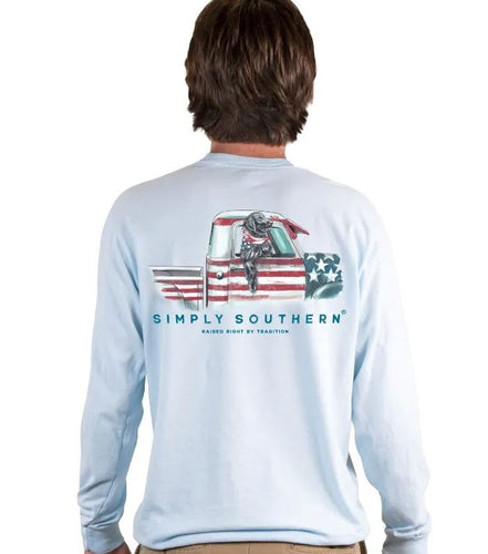 SIMPLY SOUTHERN COLLECTION USA LAB LONG SLEEVE T-SHIRT