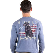 Load image into Gallery viewer, SIMPLY SOUTHERN COLLECTION USA TRUCK  LONG SLEEVE T-SHIRT IN CHAMBRAY