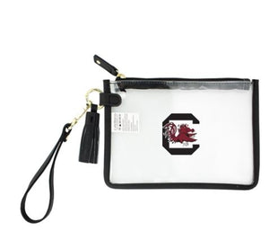 CAPRI DESIGNS UNIVERISTY OF SOUTH CAROLINA CLEAR WRISTLET