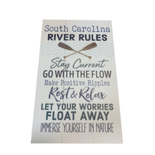 Load image into Gallery viewer, P. Graham Dunn South Carolina River Rules Wooden Pallet Decor