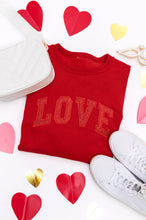 Load image into Gallery viewer, Embroidered Love Glitter Sweatshirt