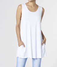 Load image into Gallery viewer, COCO &amp; CARMEN WHITE DENISE LONG SWING REVERSIBLE TANK