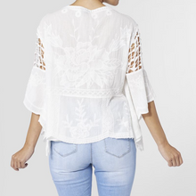 Load image into Gallery viewer, COCO &amp; CARMEN WHITE MALLORY CROCHET TOP