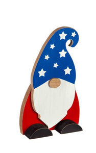 Evergreen Wood Patriotic Gnome Table Décor