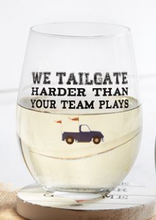 Load image into Gallery viewer, Mud Pie Tailgate Wine Glasses
