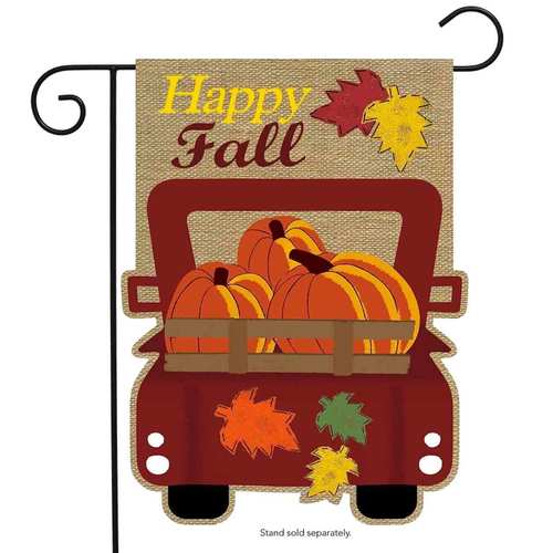 Briarwood Lane Happy Fall Pickup Burlap  Garden Flag