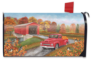 Briarwood Lane Autumn Bridge Large Mailbox Cover