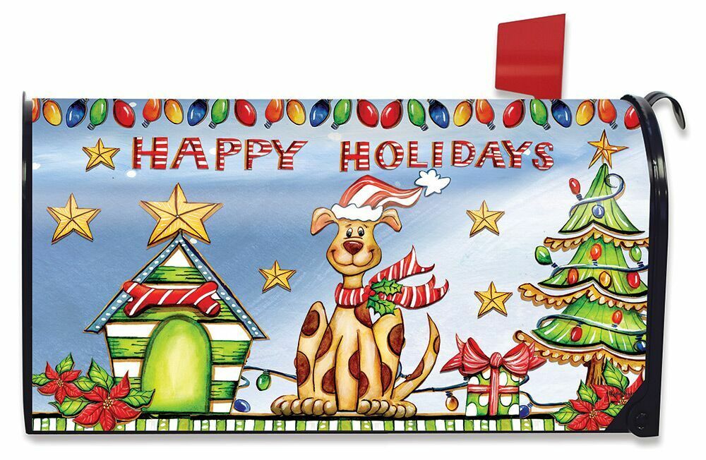 Briarwood Lane Happy Holidays Dog Mailbox Cover