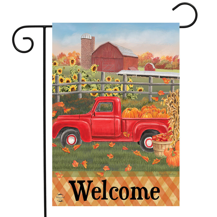 Briarwood Lane Fall Farm Welcome Garden Flag