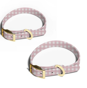 MARY SQUARE GATHERED GOODS BLUSH DOG COLLAR