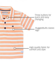 Load image into Gallery viewer, RuggedButts Peach Stripe Polo